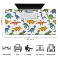 thumbnail image 5 of Long Mouse Pads for Desk,Colorful Dinosaur Assortment Pattern Desk Mats on Top Of Desks, Desk Mouse Pad Extra Large with 3mm Non-Slip Base and Stitched Edge for Gaming,Office,Work,Home 47.3"x23.6", 5 of 6