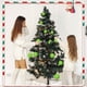 thumbnail image 5 of Herunwer Lime Green Furry Elf Christmas Tree Ornaments - Hanging Ball Ornaments for Christmas Party & Home Decorations, 5 of 9