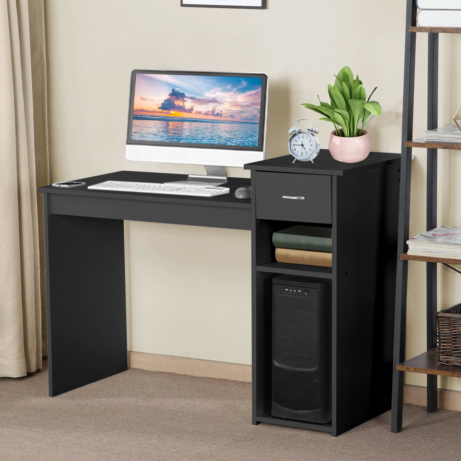 Details about   Home Desktop Computer Desk With Drawers Home Small Desk Dormitory Study Desk 