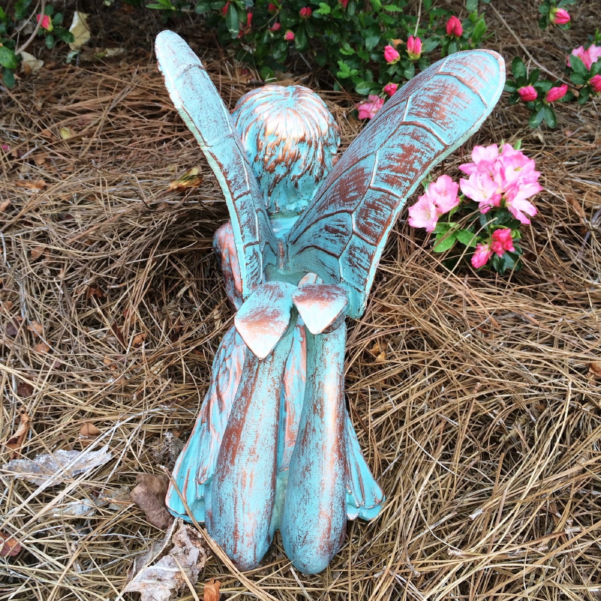 Homestyles 11"L Dreamer Lying Fairy in Bronze Patina Home Patio & Garden Statue Figurine