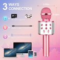 thumbnail image 3 of Karaoke Microphone for Kids, Toys for 3-12 Year Old Girls, Kids Microphone Girls Toys Bluetooth Microphone Birthday Gifts for 3 4 5 6 7 8 Years Old Girls Boys, 3 of 7