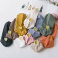 thumbnail image 2 of Women Embroidered Short Ankle Socks Set Spring Summer Love Heart Japanese Style Candy Color Casual Fashion Cotton Socks Kawaii, 2 of 5