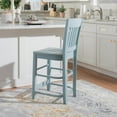 thumbnail image 3 of Linon Herbert 24 in. Slat Back Counter Stool - Slate - Set of 2, 3 of 10