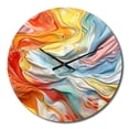 thumbnail image 2 of Designart "Layers Of Emotion Orange Blue Expression" Abstract Oversized Wall Clock, 2 of 5