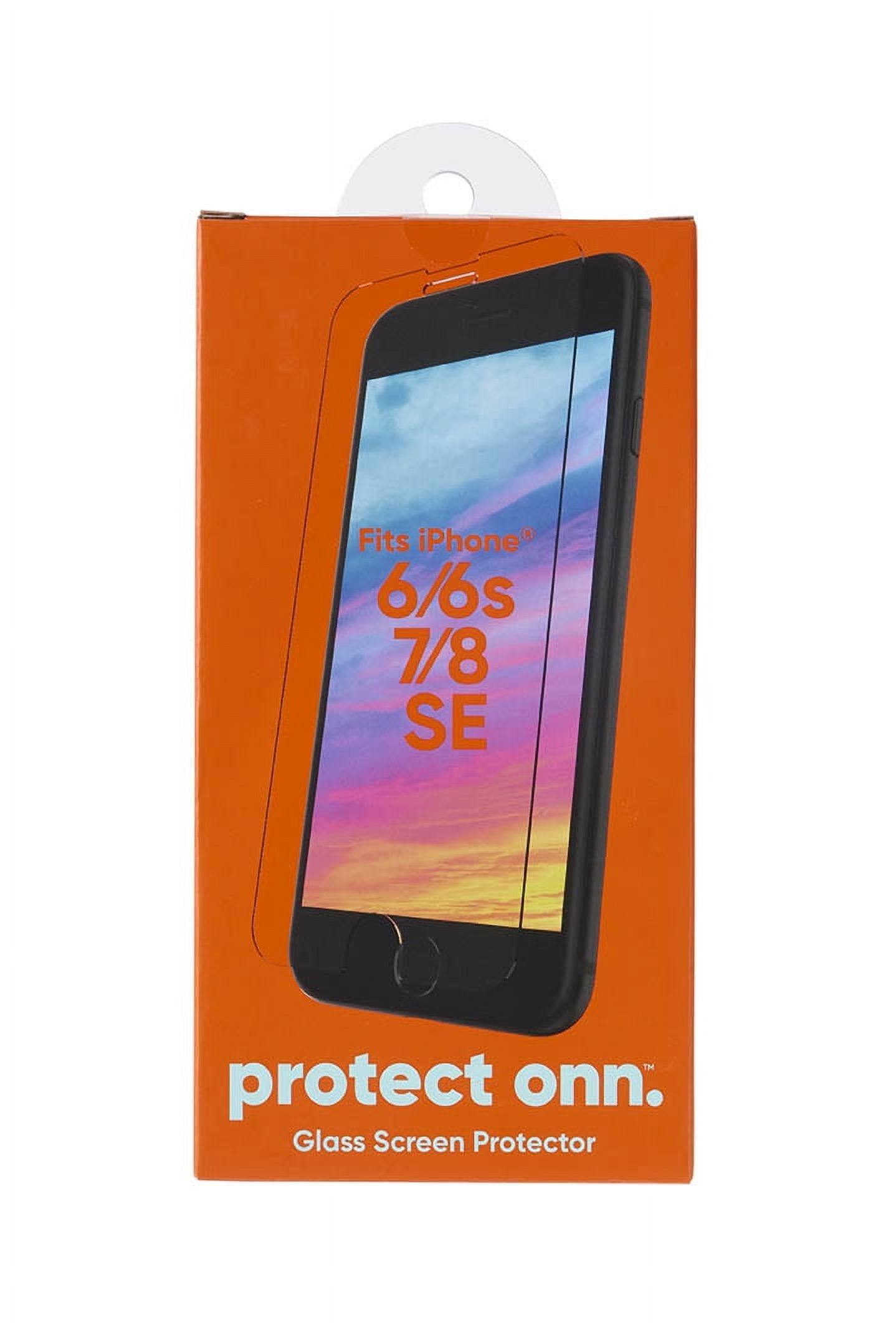 onn. Glass Screen Protector for iPhone 6/iPhone 6s/iPhone 7/iPhone 8/iPhone SE