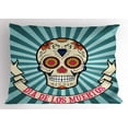 thumbnail image 2 of Ambesonne Sugar Skull Pillow Sham, Diamond and Heart, 36" X 20", Multicolor, 2 of 2