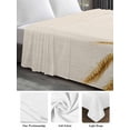 thumbnail image 5 of Full Size Flat Sheet Only, Fall Wheat Soft Brushed Microfiber Bed Sheets, Autum Botanical Rustic Yellow Orange Hotel Quality Breathable Bedding Top Sheet, Easy Care, 81"x96", 5 of 9