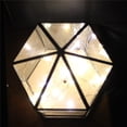thumbnail image 2 of Lámpara de cristal con forma de árbol de fuego, con forma de flor plateada, de seis lados, con forma geométrica puntiaguda, lámpara de cadena, contenedor de lámpara sin lámpara, 2 of 3