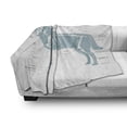 thumbnail image 3 of Skeleton Soft Flannel Fleece Throw Blanket, Animal Anatomy Themed Infographic with Bones of the Dog Table, Cozy Plush for Indoor and Outdoor Use, 60" x 80", Blue Grey White, by Ambesonne, 3 of 6