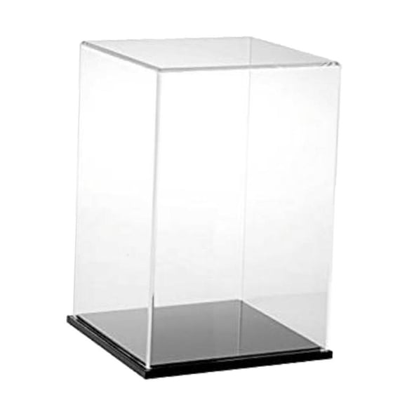 Caja de herramientas a prueba de polvo Vogacara exhibición de juguete acrílico transparente 18x14x30cm