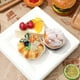 thumbnail image 3 of 50 platos desechables cuadrados para servir, platos para fiestas, bandejas de comida para picnic y camping., 3 of 5