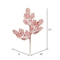 thumbnail image 2 of Vickerman 21" Red Glitter Holly Leaf Lace Artificial Christmas Spray. Includes 12 sprays per pack., 2 of 2