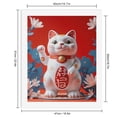 thumbnail image 2 of Paint By Numbers Kit for Adults Beginner - Lucky Cat Red Floral Background DIY Canvas Painting Kits for Adults, Frameless Paint By Number for Adults for Home Wall Decor 16x20 Inch, 2 of 7