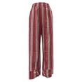 thumbnail image 4 of Bibifish Womens Pants Stripe Print Lightweight Elastic Waist Wide Leg Pants Loose Fit Breathable Casual Beach Outings Daily Wear Trendy Pants With Pockets, 4 of 5