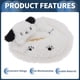 thumbnail image 5 of Soporte de pañuelos para coche, organizador de caja de pañuelos, peluche blanco, 1 pieza, 5 of 6