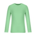 thumbnail image 4 of VBTAPA Men's Long Sleeve Knitted T-shirt Soft Comfortable Long Sleeve Crewneck Pullover Tops Solid Undershirt Lightweight Base Layers Thermal Underwear Deal of The Day Prime Today Green XXXXL, 4 of 7