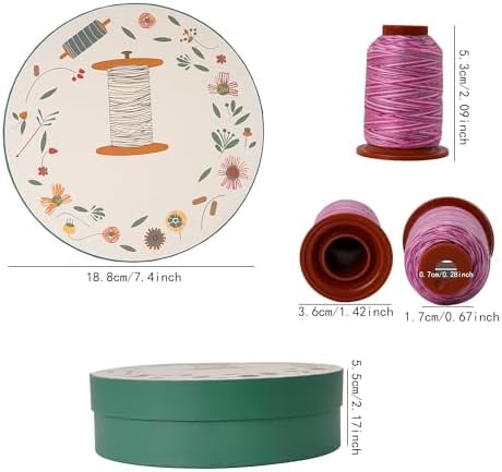 24 Colors Variegated Sewing Thread,500Y Each Spool Polyester Threads,Rainbow Thread 40wt Variegated Quilting,for Sewing Machines,Hand Sewing&Embroidery&Serger$$Art & Craft