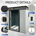 thumbnail image 7 of CarButler 6x5ft Metal Outdoor Storage Shed with Window and Transparent plate,Lockable Sliding Doors for Garden Backyard Patio White, 7 of 7