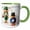 Green/White, variant on 3drose, Santa Fe, New Mexico, Usa. Holiday Decor - Us32 Jmr0963 - Julien Mcroberts, 11oz Two-tone Yellow Mug