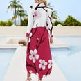 thumbnail image 2 of Japanese Cherry Blossom Sunset Long Sleeved Shirt Dress summer clothes for women Women's summer suit Summer dresses for women, 2 of 6