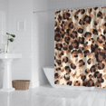thumbnail image 2 of Beige and Brown Leopard Pattern Shower Curtain 84"x72" ,Bathroom Decorative Shower Curtains Set with 12 Hooks,Modern Waterproof Washable Shower Curtain, 2 of 6