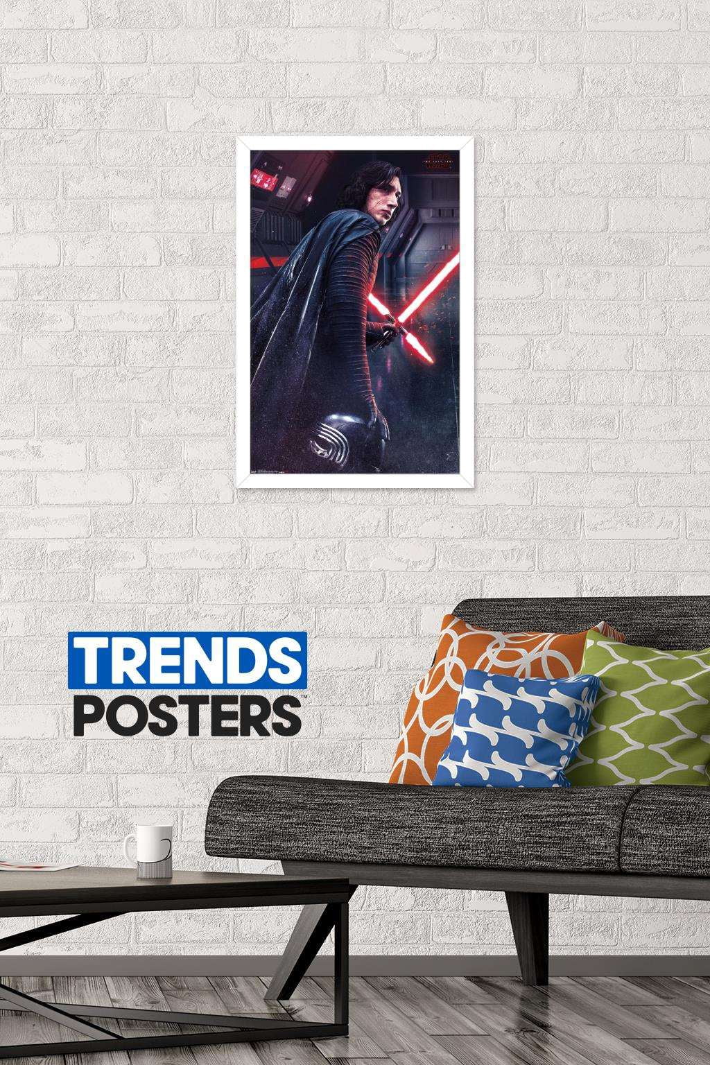 Star Wars: The Last Jedi - Kylo Wall Poster, 14.725" x 22.375", Framed