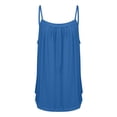thumbnail image 4 of Pxiakgy Tank Top for Women Loose Fit Pleated Square Neck Sleeveless Shirt Curved Flowy Vest Basic Cotton Tee Summer Blouse Sleeveless Shirt Going Out Tops Cute 2025 Clothes, 4 of 7