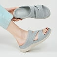 thumbnail image 2 of Hessimy Womens Clog SlippersFashion Ladies Flat Flower Slippers Roman Style Spring And Summer Sandals Backless Slides for Women(Grey,40), 2 of 7