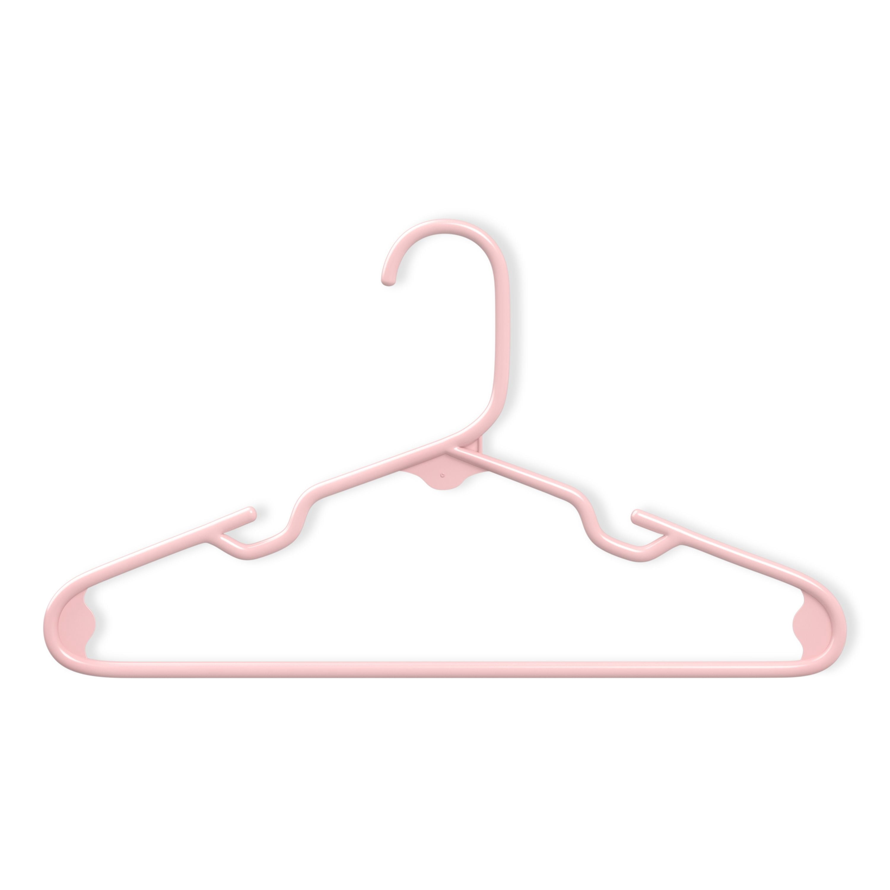 Mainstays Kids Pink Plastic Childrens Clothing Hangers, 10 Pack