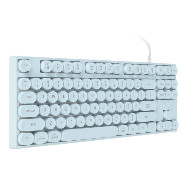 Teclado para Juegos de 87 Teclas Teclado Mecánico para Juegos con Cable USB Mini Teclado Silencioso y Compacto con Retroiluminación LED Rainbow para Win XP y para Computadora ANGGREK Otros