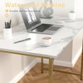 thumbnail image 5 of CL.HPAHKL Computer Desk, 47 inch Simple Wood PC Desk for Home, Office, Study, Writing, Gold, 5 of 6