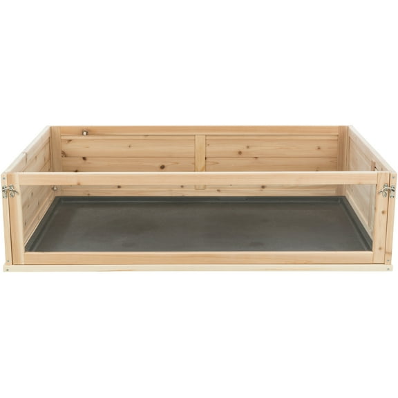 TRIXIE Small Animal Indoor Wooden Playpen with a View, Turtles, Guinea Pigs, Hamsters
