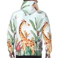 thumbnail image 7 of Uemuo Animals-1 Pattern Men's Hoodie - Casual Pullover Hoodie with Kangaroo Pocket, Stylish Hooded Sweatshirt for Everyday Wear-XX-Large, 7 of 7
