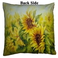 thumbnail image 2 of GCKG Oil Painting Pillowcase, Sunny Nature Art Sunflower Sunflowers Landscape Yellow Reversible Mermaid Sequin Pillow Case Home Decor Cushion Cover 20x20 inches, 2 of 3