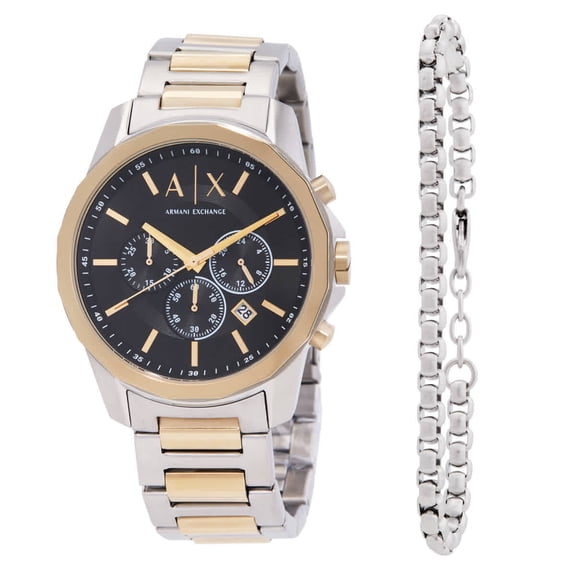 Armani Exchange Men Wristwatch and Bracelet Set AX7148SET