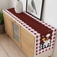 thumbnail image 4 of Fat Chef Table Runner - 48 Inch Long, Kitchen Dining Table Runner Dresser Scarves, Red Gourmet Kitchen Red Black Buffalo Plaid Farmhouse Decor for Coffee Tables Wedding Party Banquet, 4 of 8