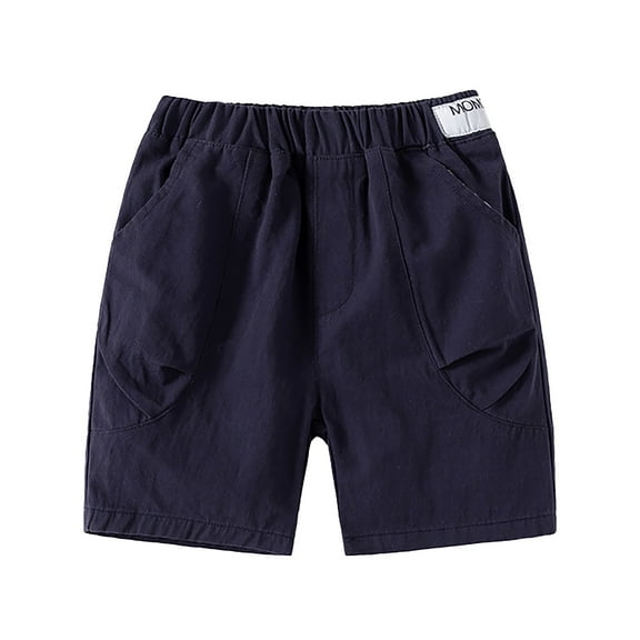 Baby Boy Shorts Toddler Boys Summer Solid Color Sport Shorts Casual Thin Breathable Shorts Toddler Shorts Navy 3 Years-4 Years