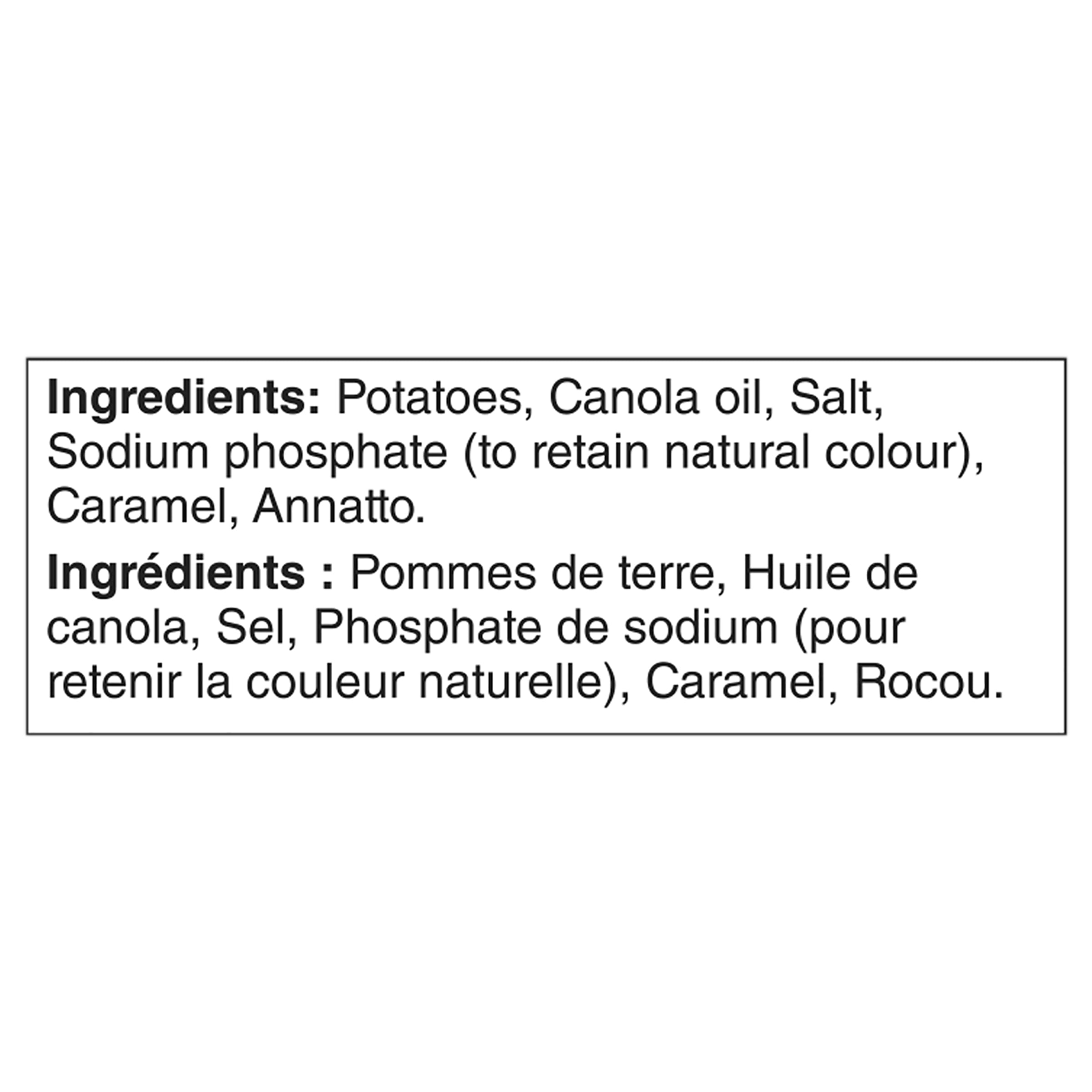 McCain® Shoestring Fries, Made in Canada from domestic and imported ingredients, 800g