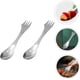 thumbnail image 4 of Juego de 2 cucharas, tenedores y cuchillos de acero inoxidable 3 en 1, resistentes y duraderos, resistentes al óxido, para aperitivos, postres, ensaladas, para el hogar, camping, senderismo y viajes, 4 of 4