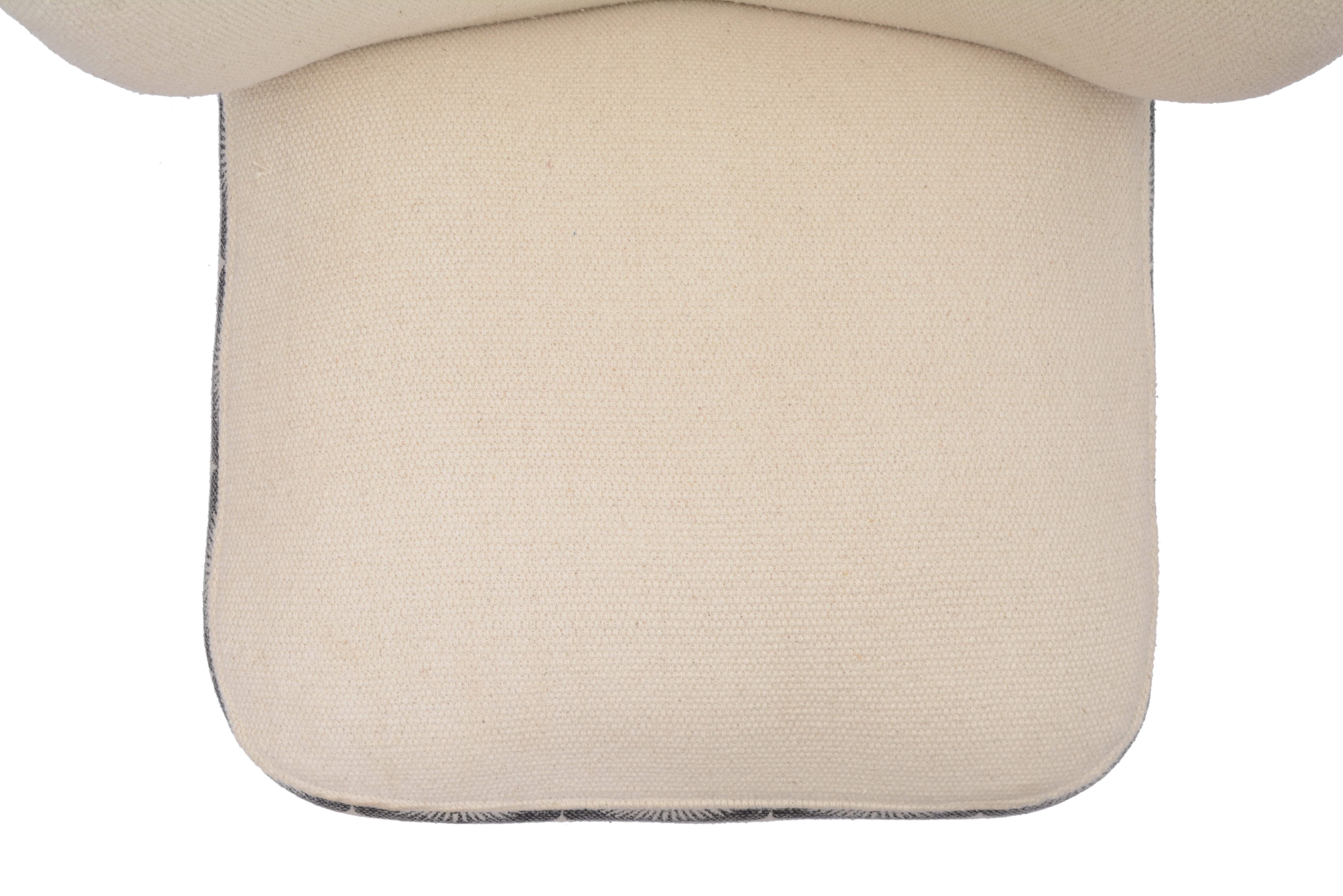 Ox Bay Tufted Cotton Armchair with Bird Print, Cream/Black