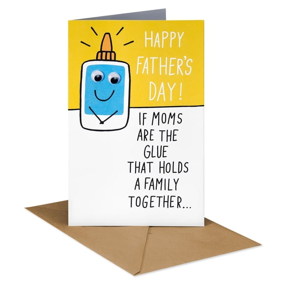 American Greetings Funny Father's Day Card for Dad, Wiggly Eye Character Design, Includes Envelope