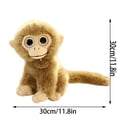 thumbnail image 3 of Big Eyes Plush Monkey Stuffed Animal Soft Cute Monkey Figurine for Bedroom Shelf Living Room Decor Couch Accent, 3 of 7
