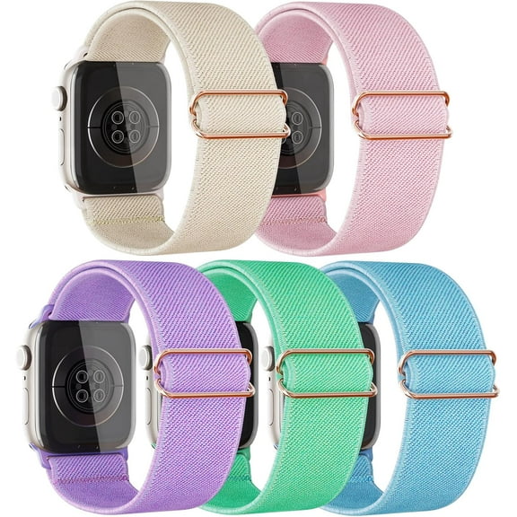 XiHAMA Compatible with Kids Apple Watch Band,Comfy Stretchy Adjustable Nylon Replace Bands for Iwatch Ultra Series 10 9 8 7 6 5 4 3 2 1 SE Ultra 38/40/41/42/44/45/46/49mm for Boy Girl
