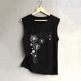 thumbnail image 3 of ALLLIST Black Womens Tops Under $10 Floral Crew Neck Sleeveless Tank Tops Tank Tops for Women 2024 XXL, 3 of 5