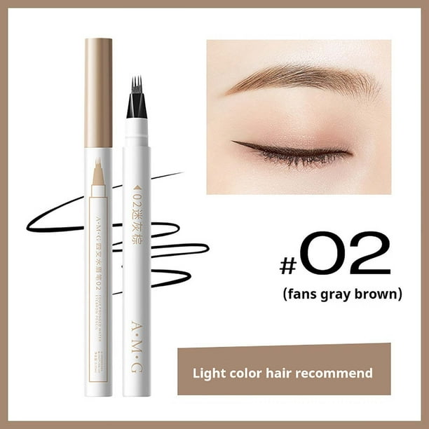Fiudx Lápiz Líquido para Cejas, Herramienta de Maquillaje de Precisión de Cuatro Puntas, Tinta de Secado Rápido y Larga Duración, Uso Profesional Diario, Apto para Todo Tipo de Piel, Diseño Compacto.