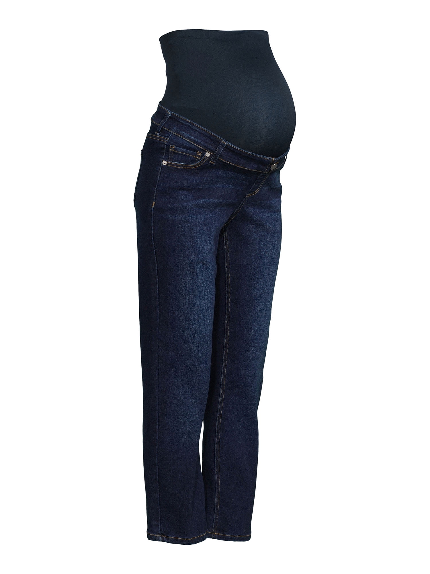 Time and Tru Women's Maternity Straight Jeans with Belly Band