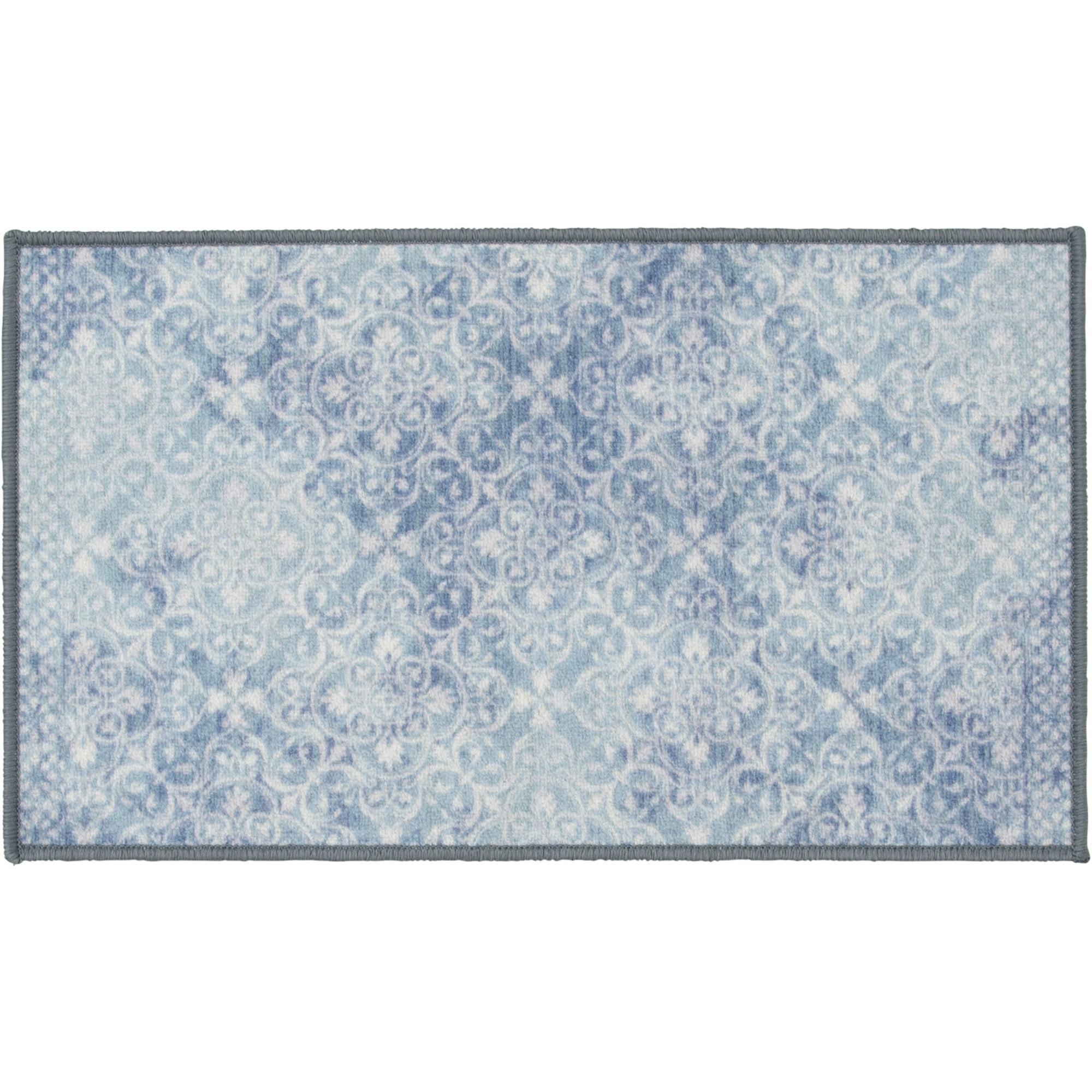 Mainstays 18 in x 30 in Teal Medallion Indoor Rug