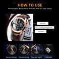 thumbnail image 6 of Poedagar Luxury men watch top brand business waterproof luminous date chronograph quartz leather men's watches Relogio Masculino, 6 of 10