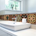 thumbnail image 3 of 60 Pcs 3D Multi Moroccan Self-Adhesive Bathroom Kitchen Wall Stair Tile Sticker,60x tile sticker, 3 of 9
