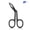 Black, variant on N1 Stainless Steel Elbow Eyebrow Pliers Clip Scissors Tweezers Slant Tip Straight Pointed, Salon Quality. Professional Eyebrow Plucking Makeup Beauty Tools - Silver (2 Pack), New
